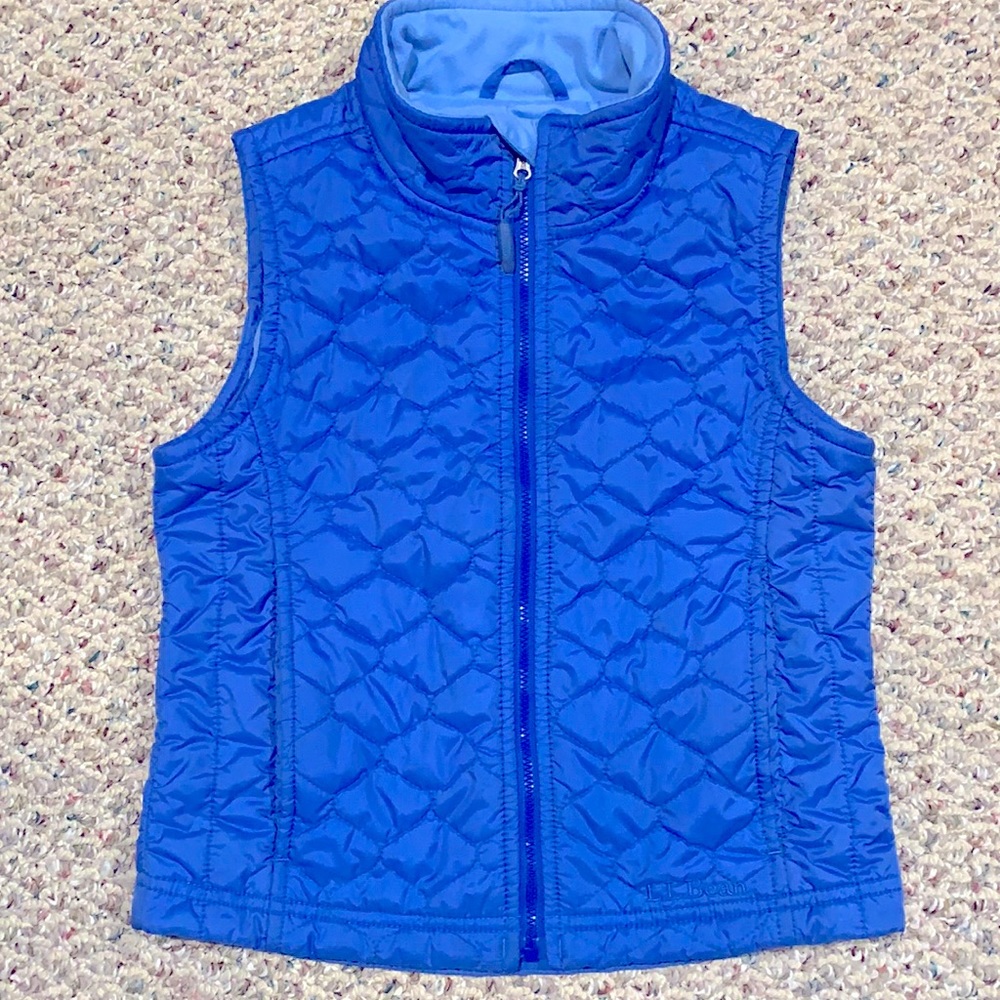 Girls LL Bean Thinsulate Blue Vest L 6X-7
